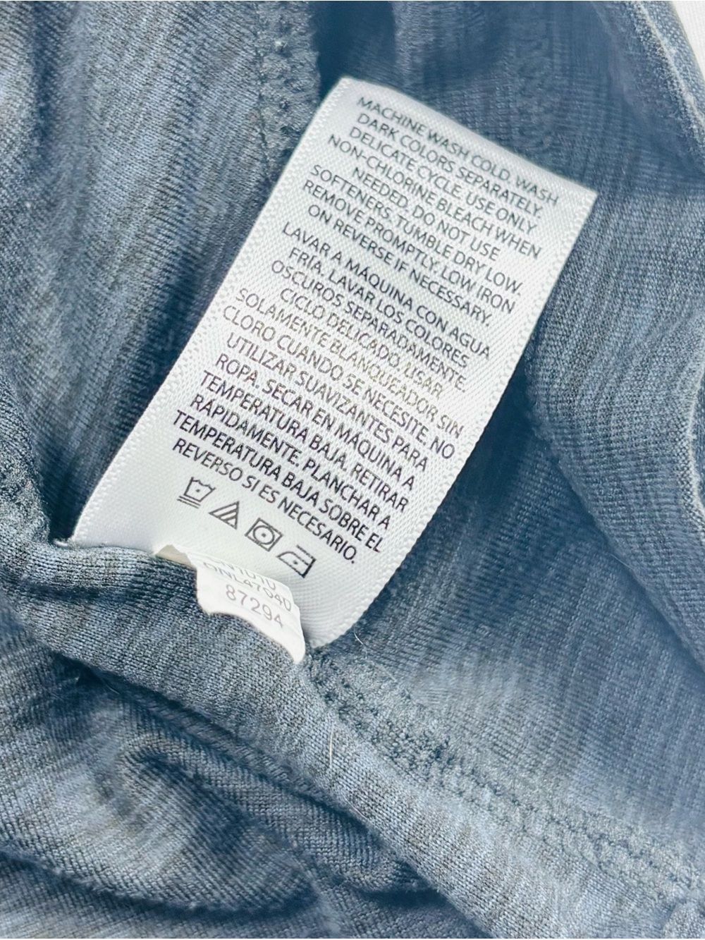 Danskin Lightweight Hooded Pullover - Heather Gray W534 - Picture 7 of 8
